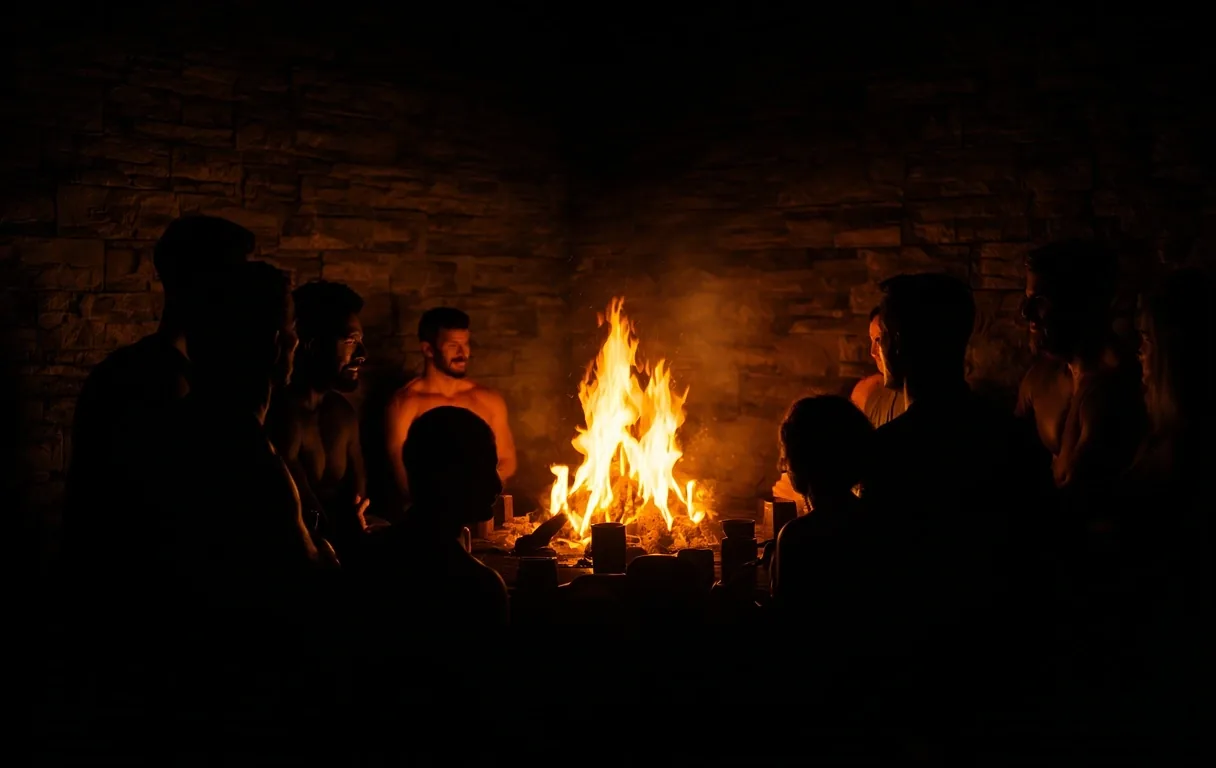 Evening community gathering